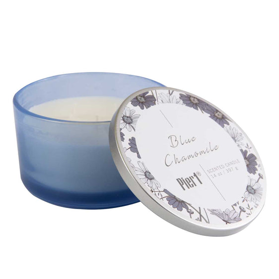 Pier 1 Blue Chamomile 14oz Filled 3-Wick Candle - Pier 1
