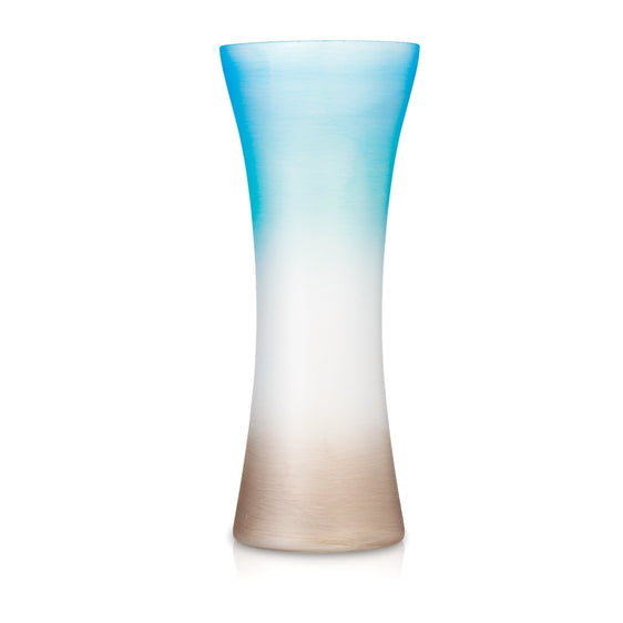 Pier 1 Handpainted Ombre Turquoise Glass Vase - Pier 1