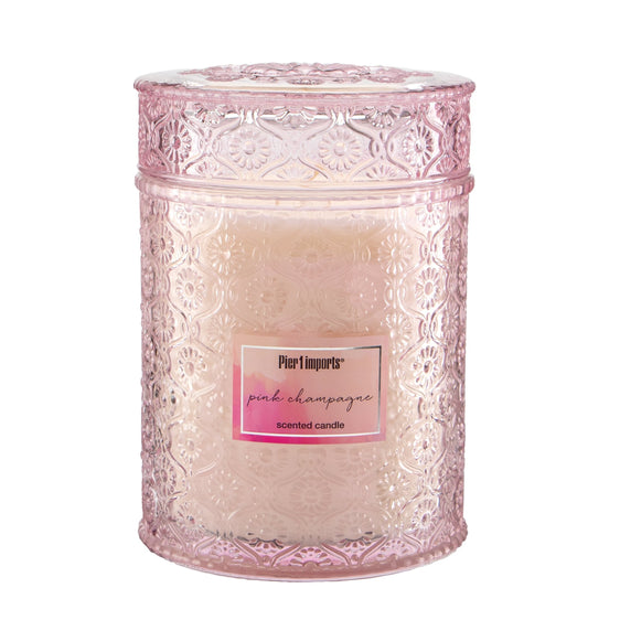 Pier 1 Pink Champagne Luxe 19oz Filled Candle - Pier 1