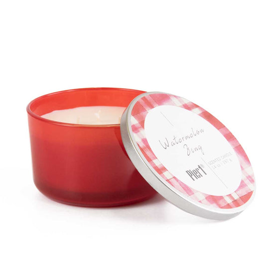 Pier 1 Watermelon Zing Filled 3-Wick 14oz Candle - Pier 1