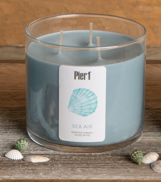 Pier 1 Sea Air Filled 3-Wick Candle 14.5oz